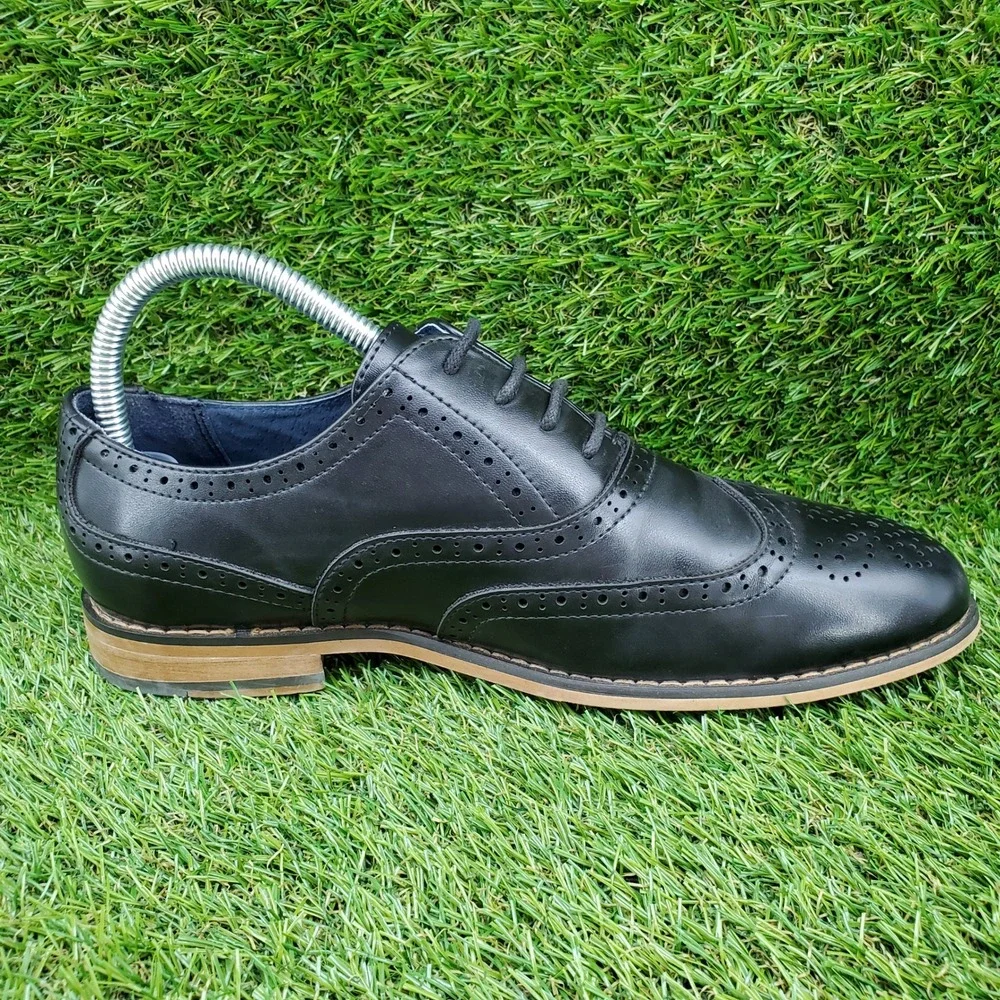 Bruno Marc Prince K2 SIZE 5 Big Kid Boys Wingtip Oxford Dress Shoes Black